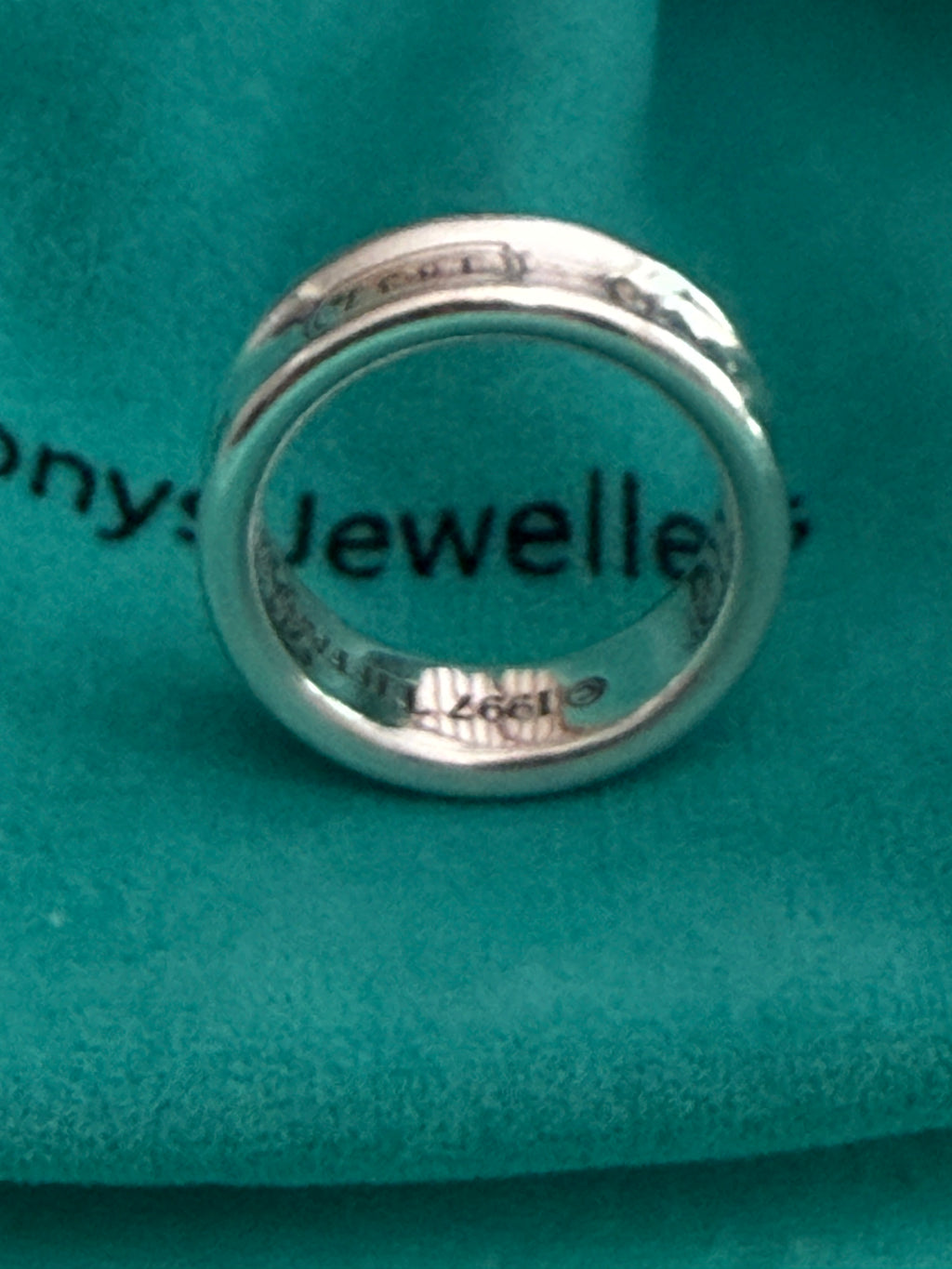 Tiffany & Co. Sterling Silver 1837 6mm Band Ring Size N uk