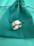 Tiffany & Co. Sterling Silver Metropolis Band Ring Size UK Q1/2