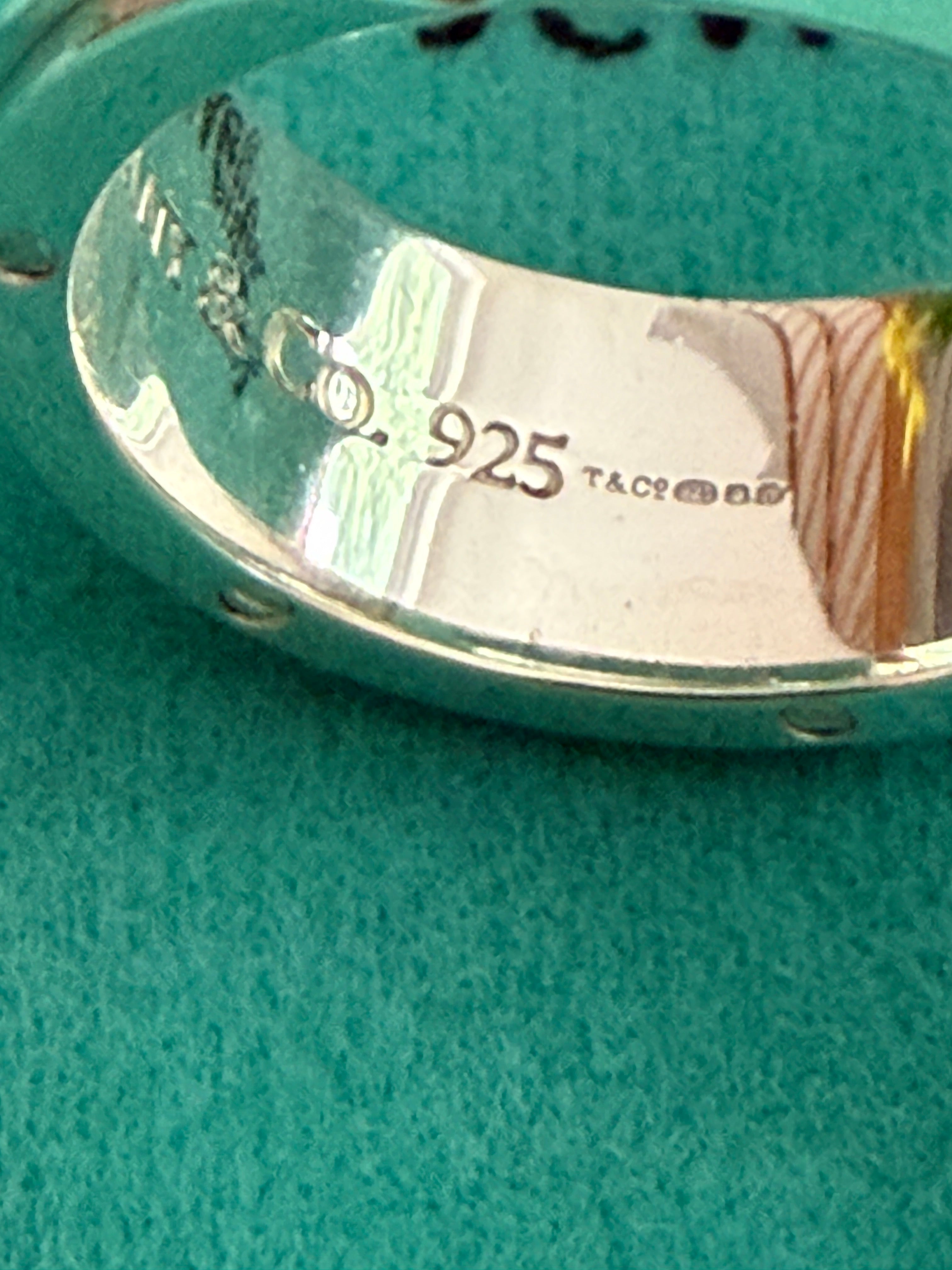 Tiffany & Co. Sterling Silver Metropolis Band Ring Size UK Q1/2