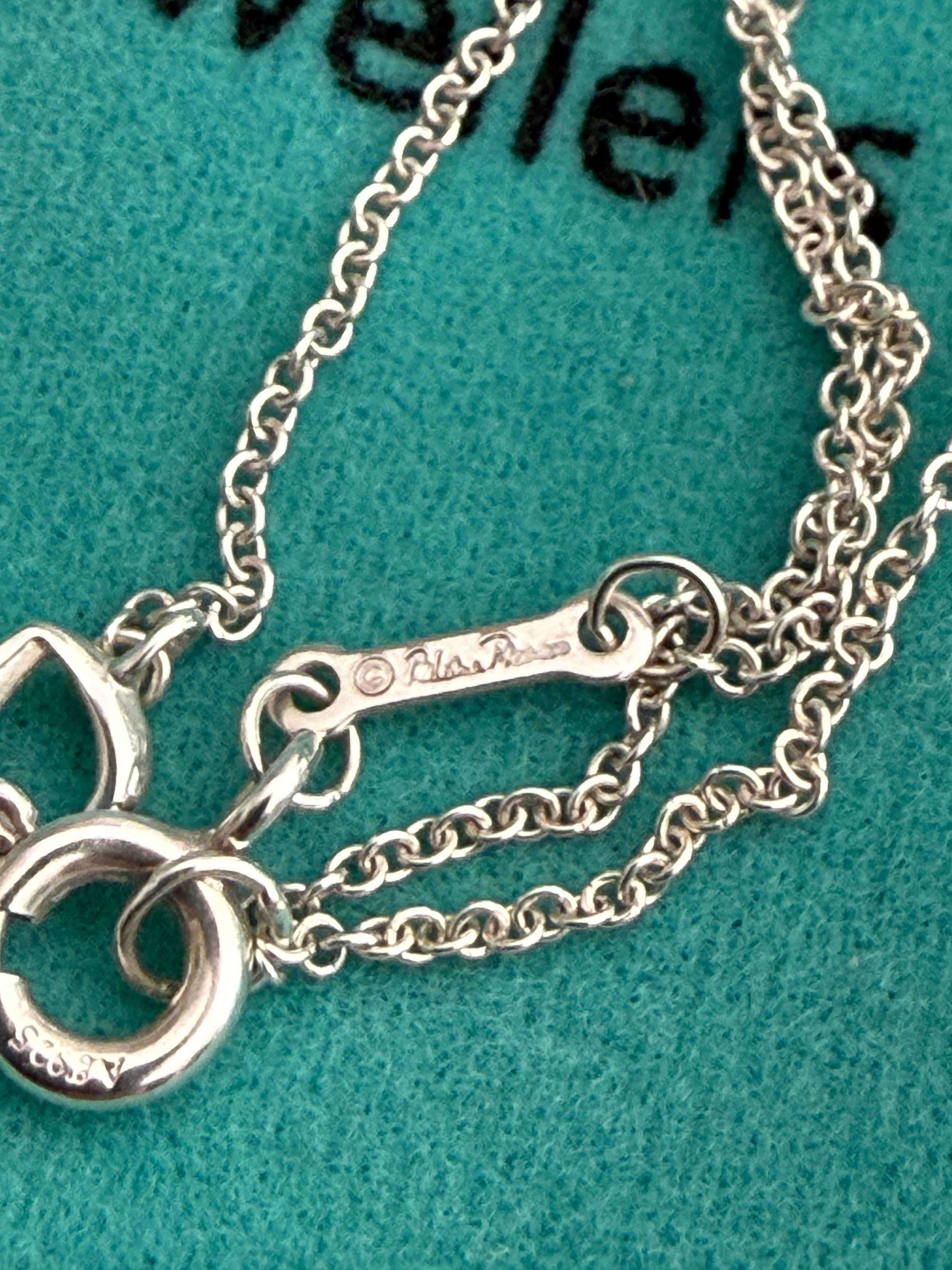 Tiffany & Co. Sterling Silver Paloma Picasso XO Graffiti Necklace 16 - 18 inches