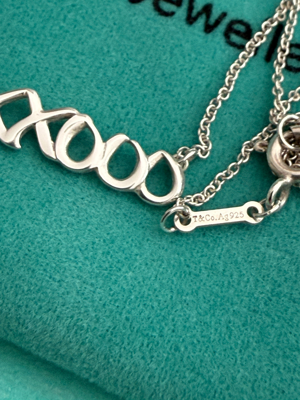 Tiffany & Co. Sterling Silver Paloma Picasso XO Graffiti Necklace 16 - 18 inches