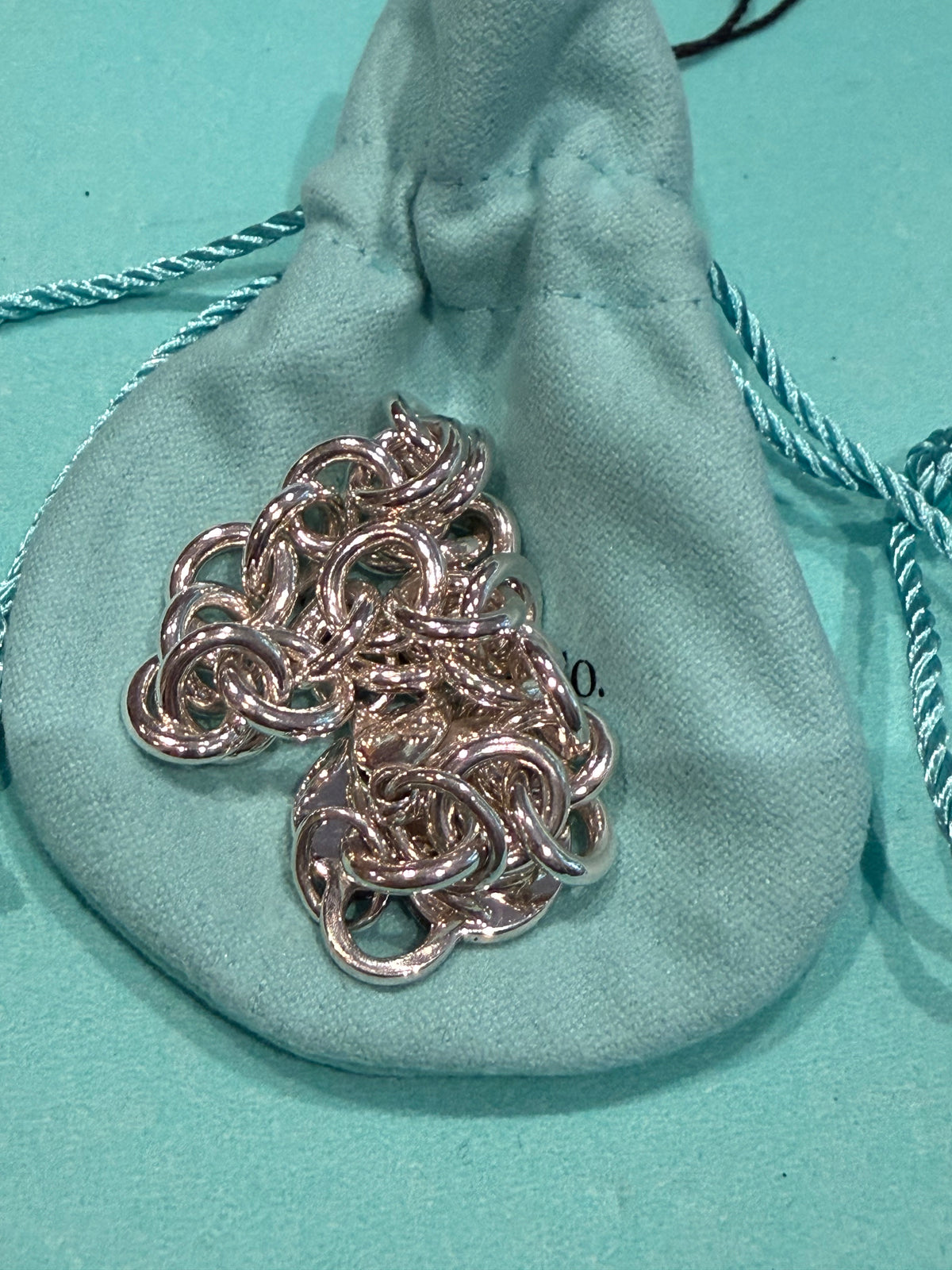 Tiffany & Co. Sterling Silver Heart Tag Charm Bracelet – 7”