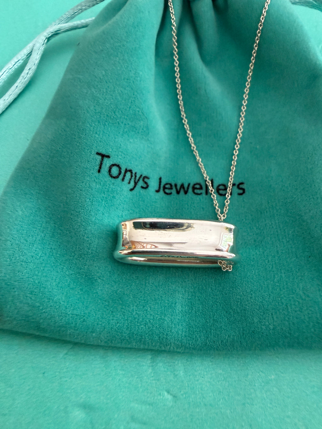Tiffany & Co. Sterling Silver 1837 Pendant Necklace 16”