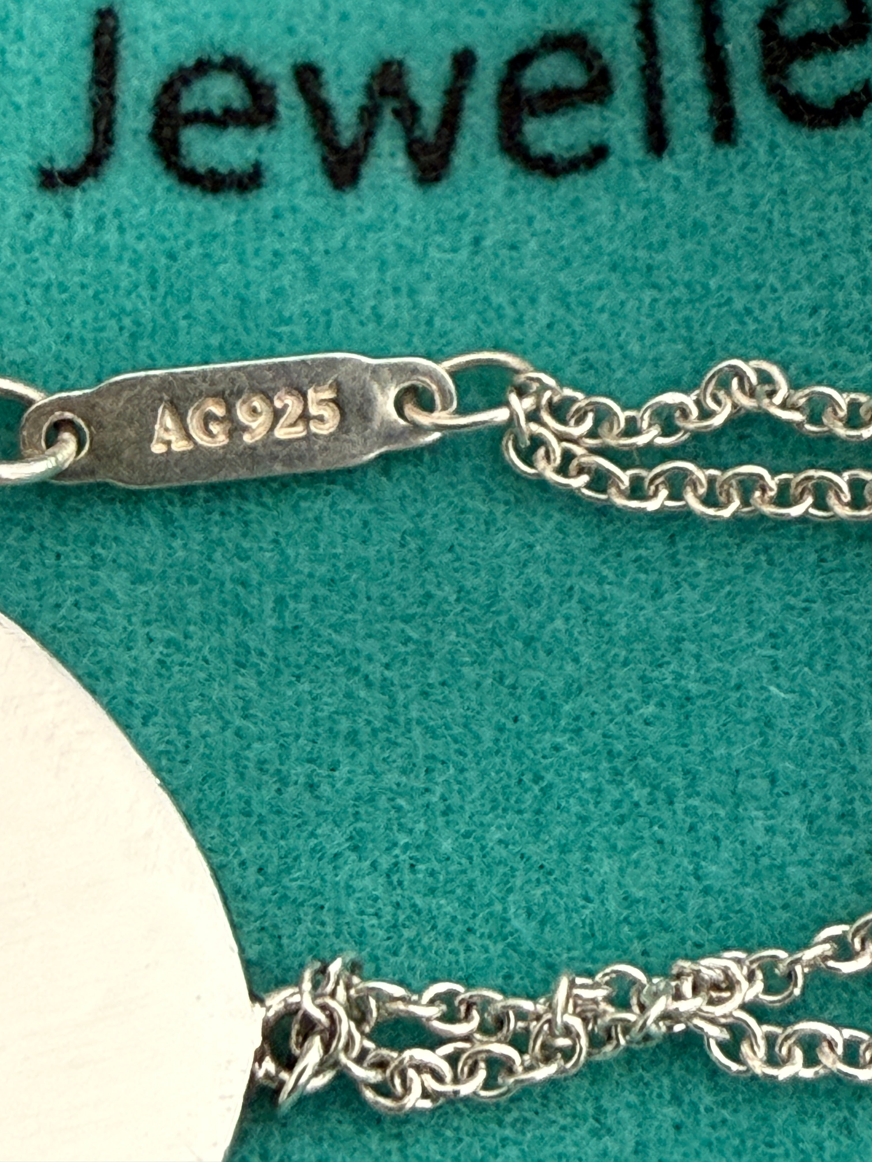 Tiffany & Co. Please Return To Tiffany Heart Tag Double Chain Bracelet 6.5 inches