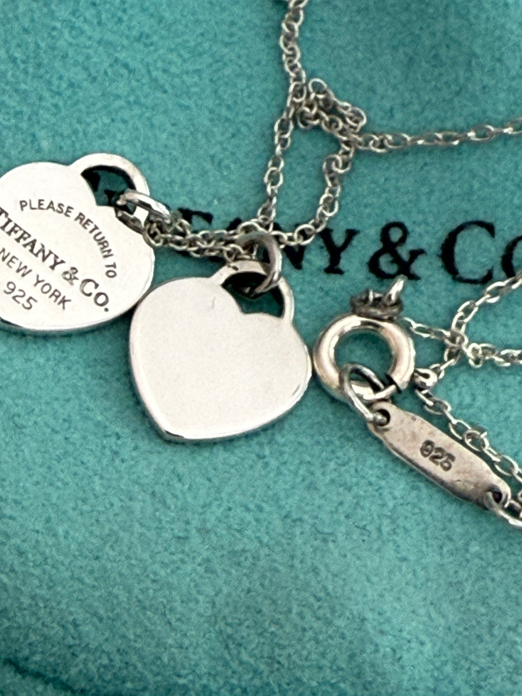 Tiffany & Co. Mini Double Hearts Necklace 17 inches