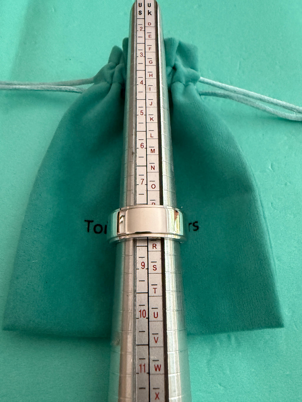 Tiffany & Co. Sterling Silver Metropolis Band Ring Size UK Q1/2
