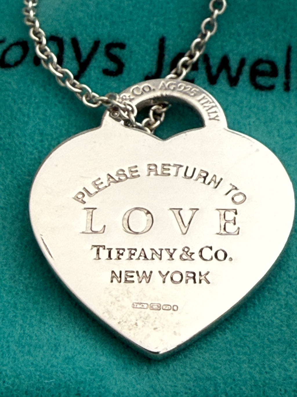 Tiffany & Co. LOVE Heart Pendant and Padlock Italy 18 - 20”