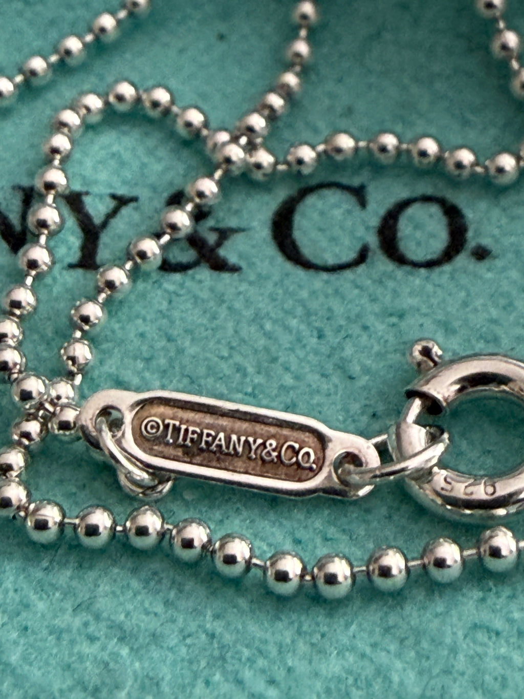 Tiffany & Co. Silver Alphabet Disc Letter Initial “H” Pendant Necklace 18”