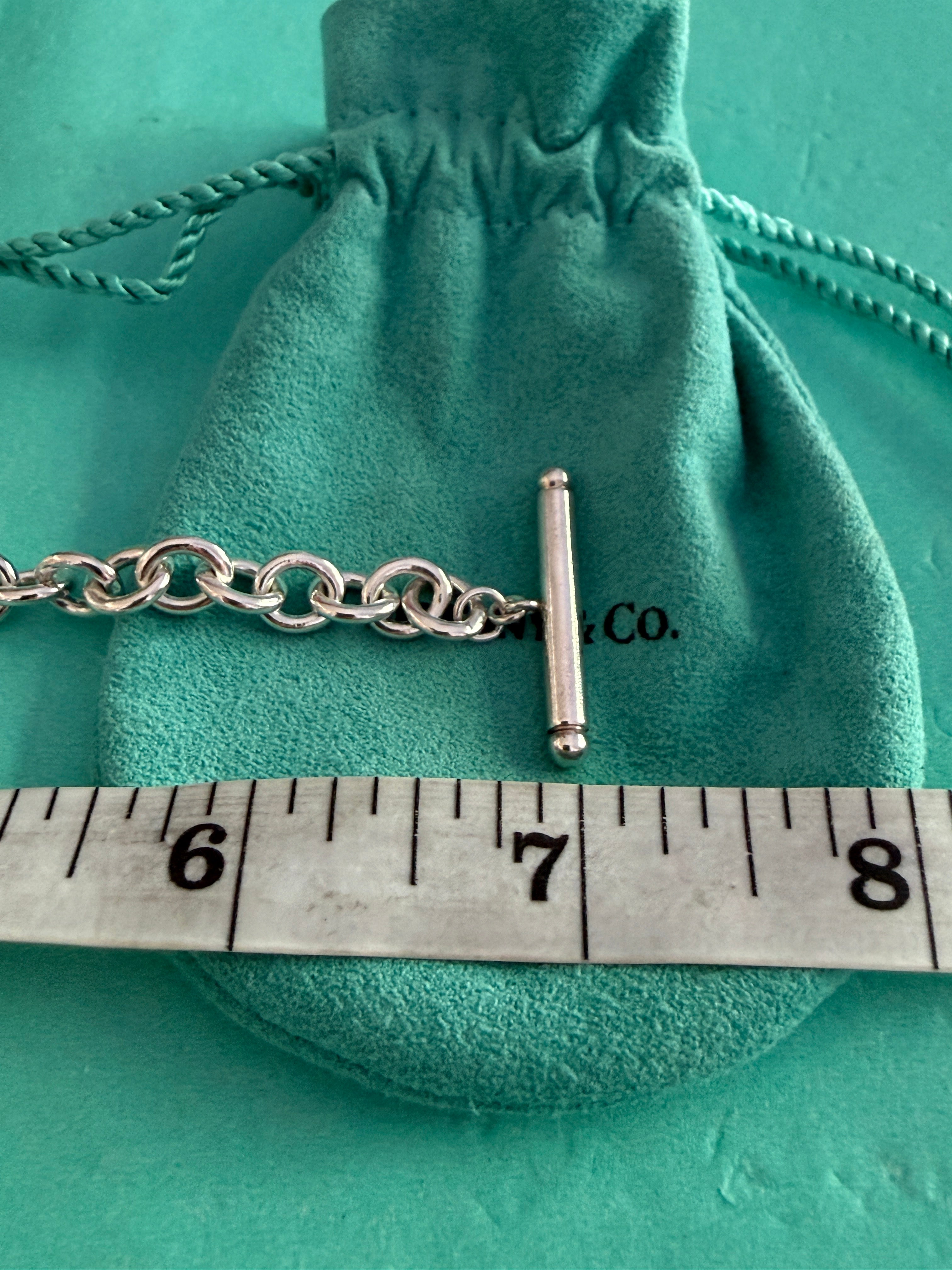 Tiffany & Co. Sterling Silver 925 Toggle Charm Bracelet 7.0