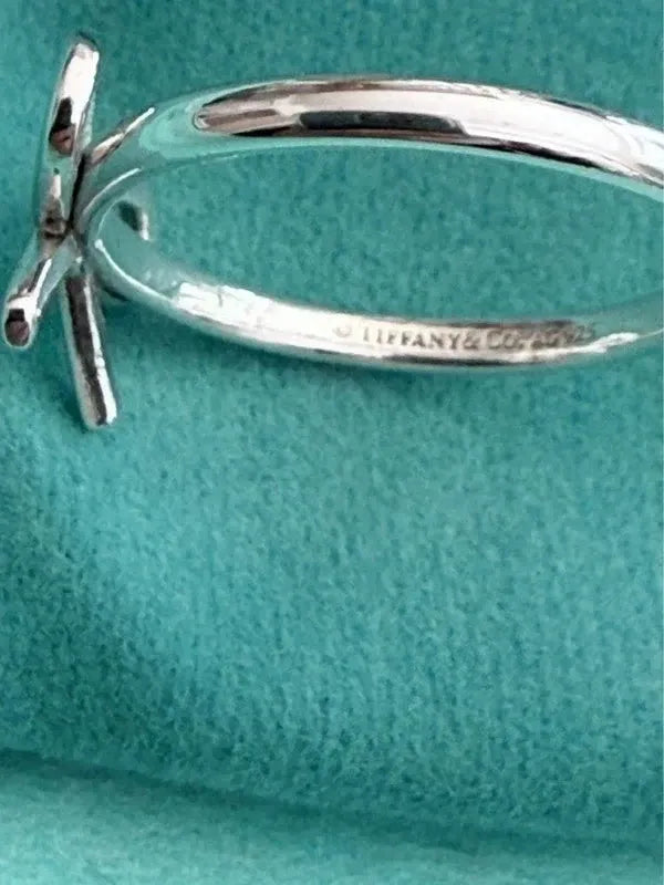 Tiffany & Co. Sterling Silver Bow Ring Size Q