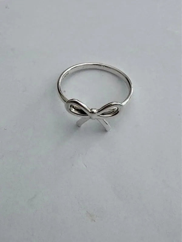 Tiffany & Co. Sterling Silver Bow Ring Size Q
