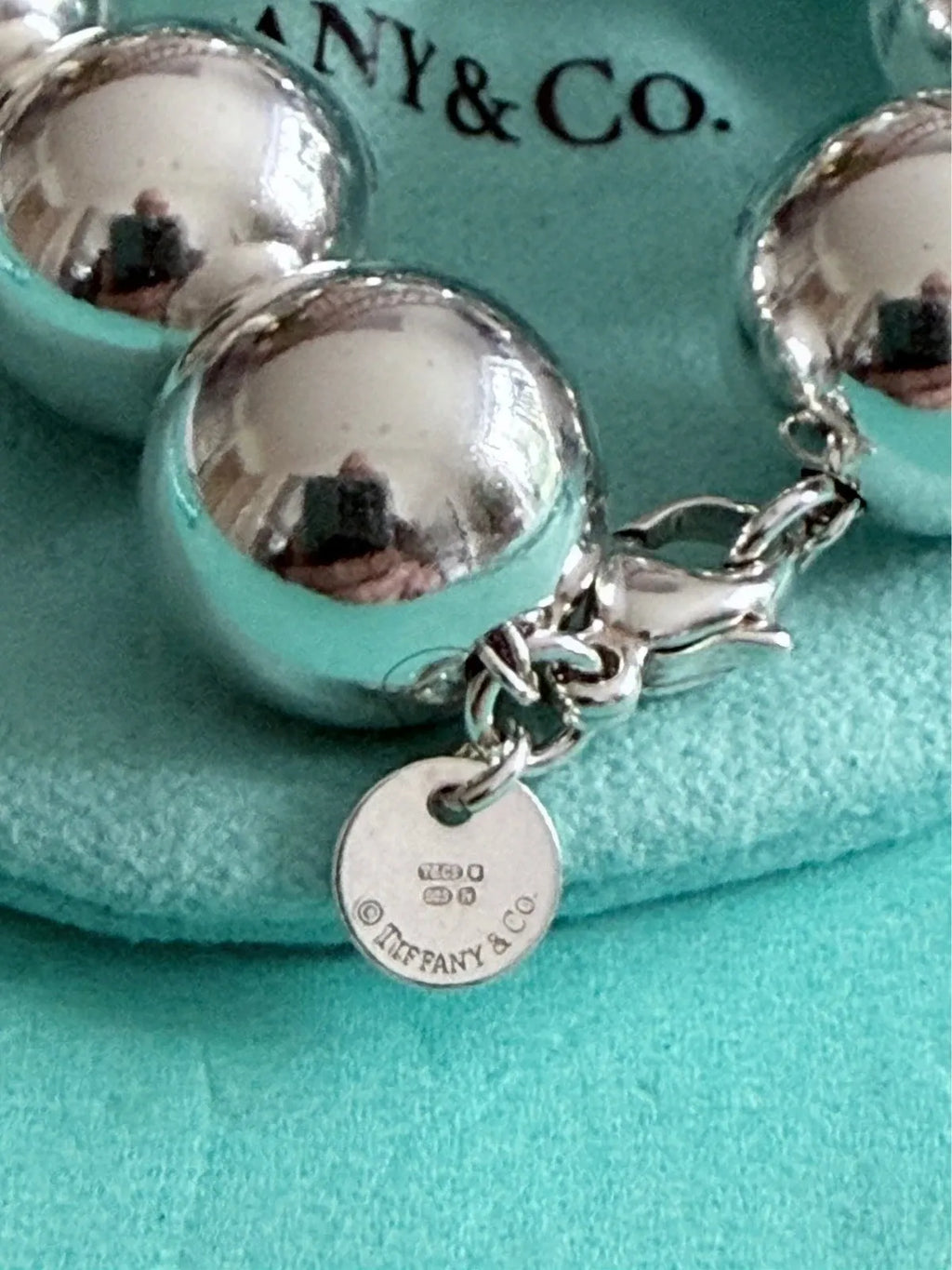 Tiffany & Co Sterling Silver Large Hardwear 14mm Ball Bead Bracelet 8