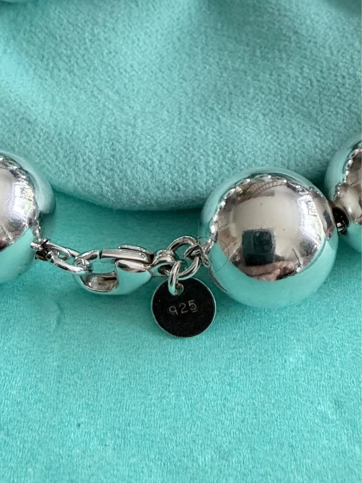Tiffany & Co Sterling Silver Large Hardwear 14mm Ball Bead Bracelet 8