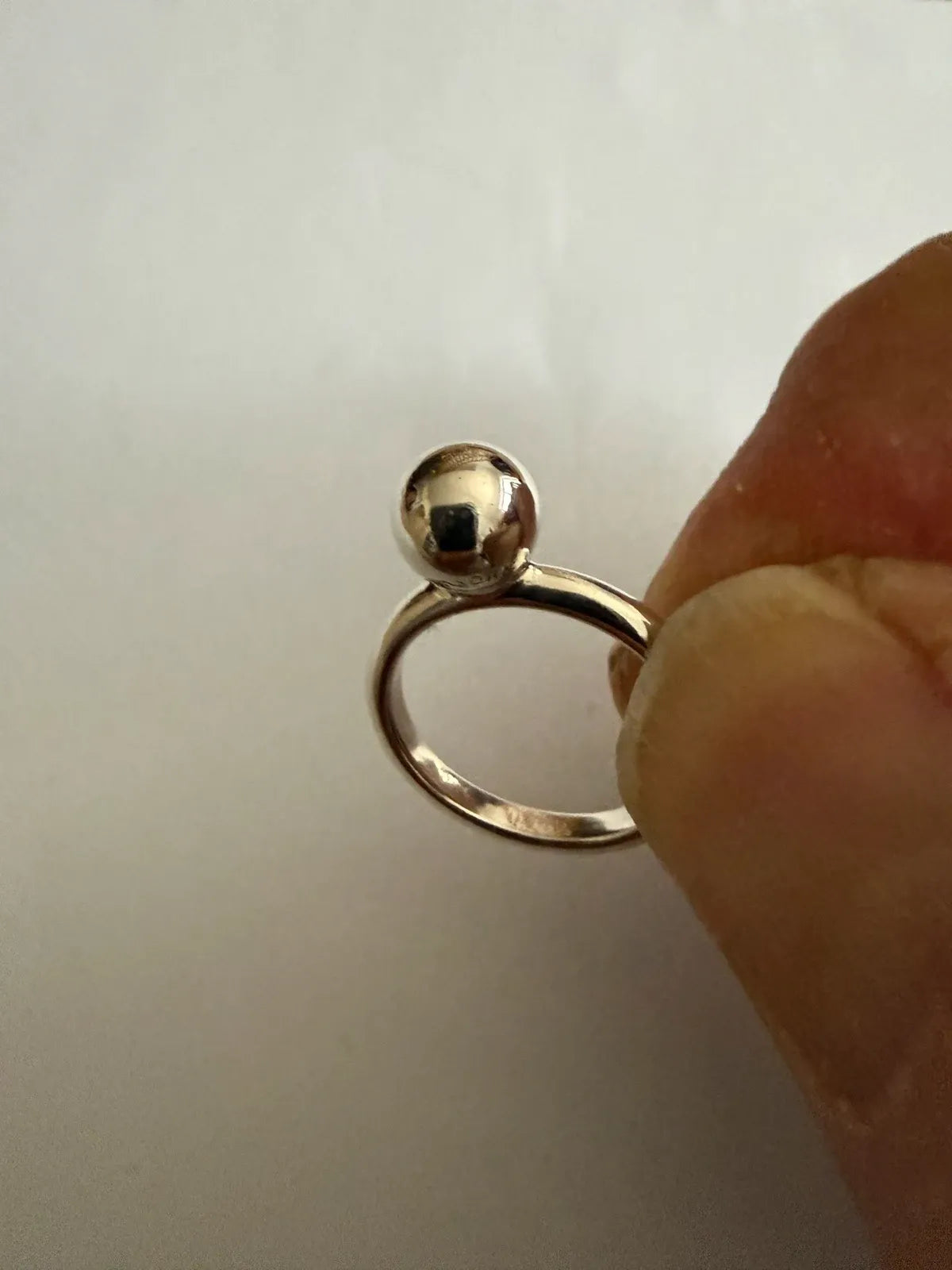Tiffany & Co Sterling Silver 8mm Hardwear Ball Ring Size M