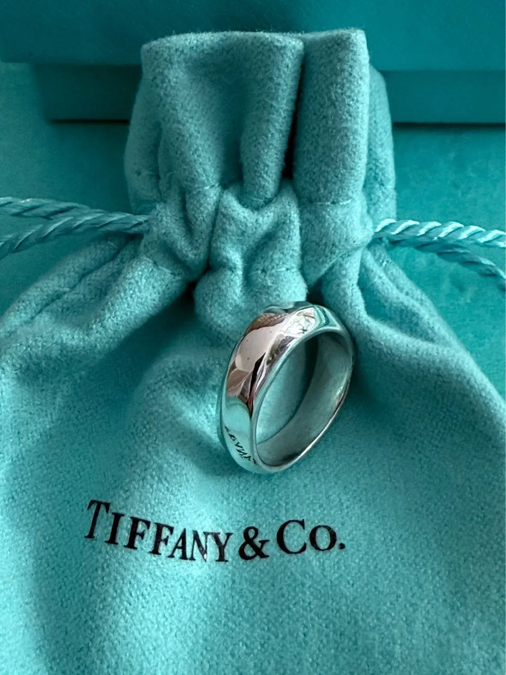 Tiffany & Co Sterling Silver Dome Twist Ring Size 15.3 mm / I½