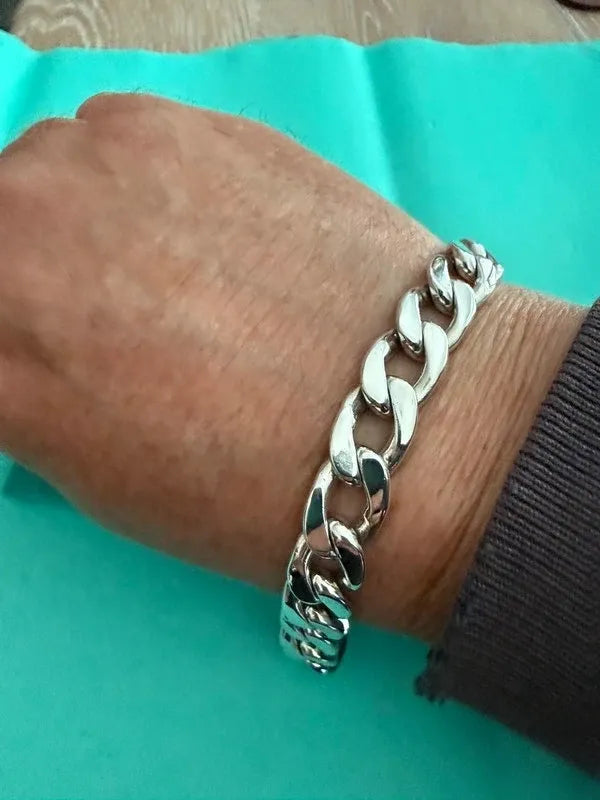 Sterling Silver Curb Link Bracelet – 8”