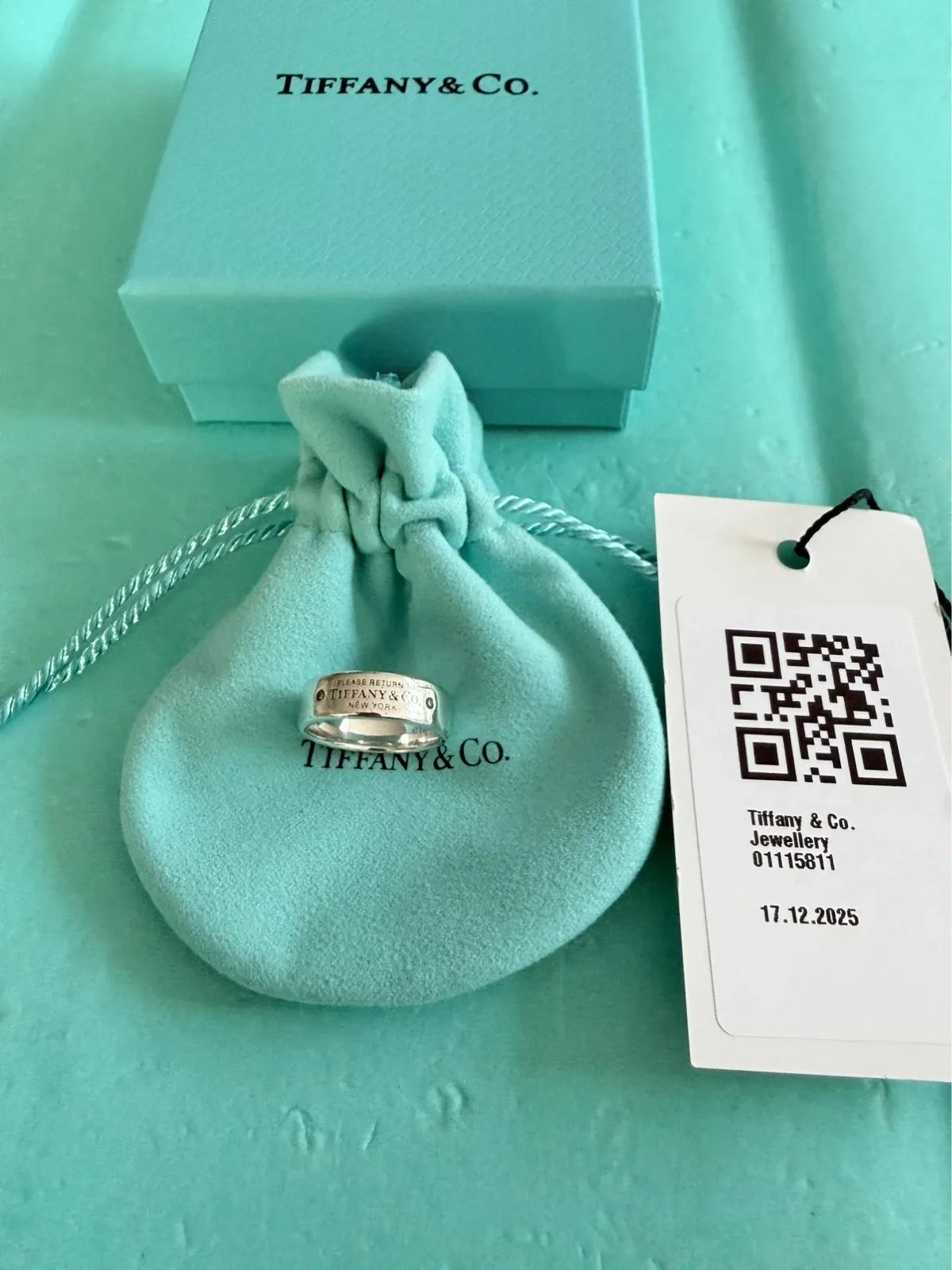 Tiffany & Co Please Return To Tiffany Double Diamond Ring Size L 1/2