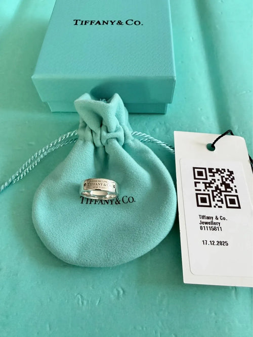 Tiffany & Co Please Return To Tiffany Double Diamond Ring Size L 1/2