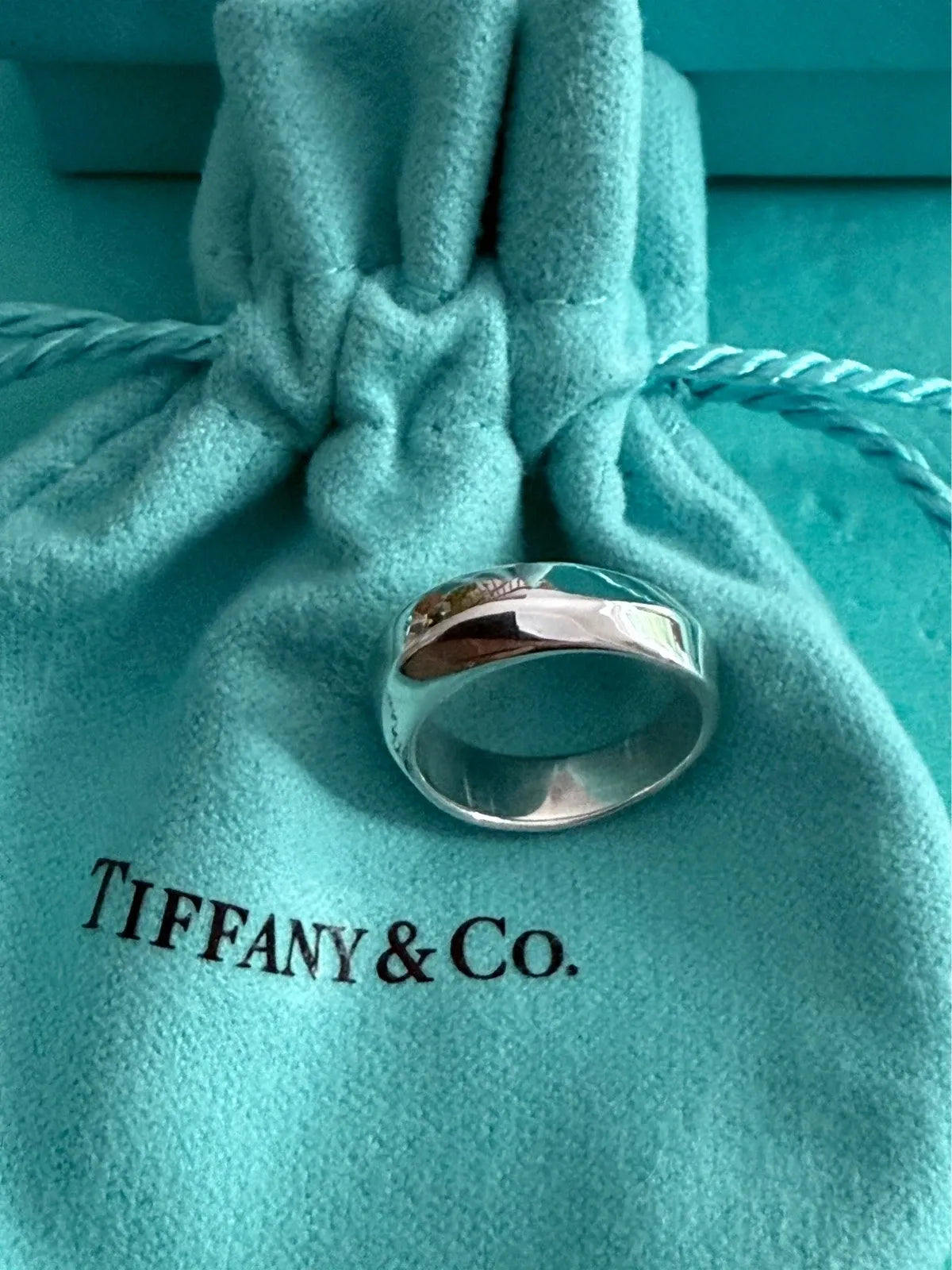 Tiffany & Co Sterling Silver Dome Twist Ring Size 15.3 mm / I½