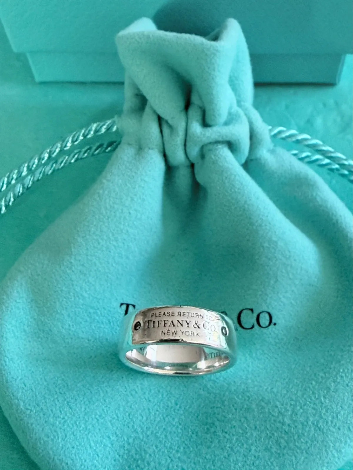 Tiffany & Co Please Return To Tiffany Double Diamond Ring Size L 1/2