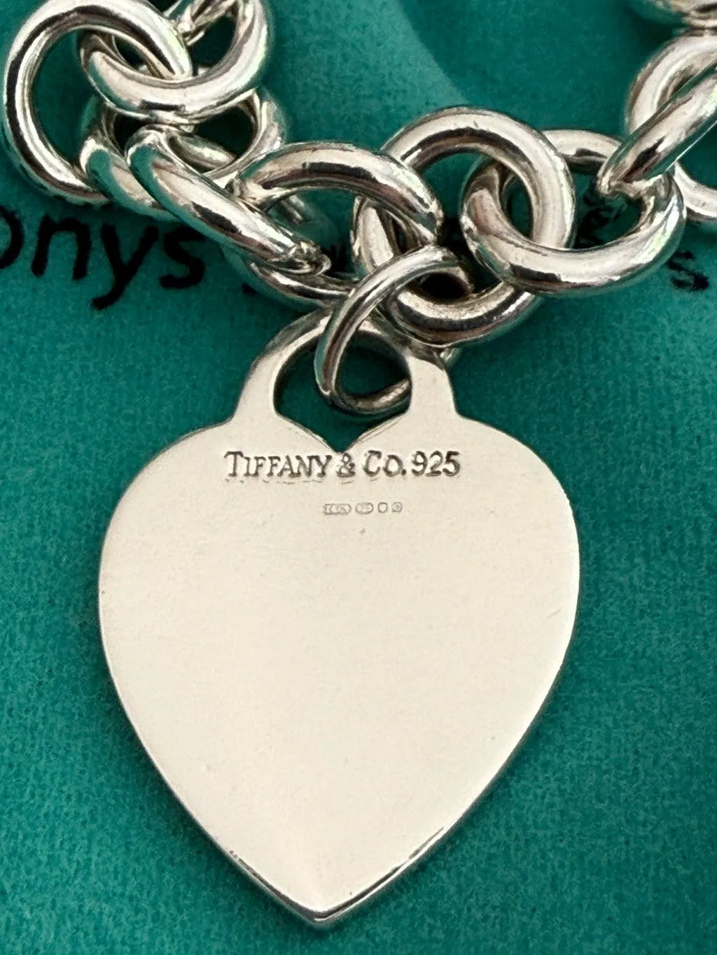 Tiffany & Co. Sterling Silver Heart Tag Choker Necklace – 16