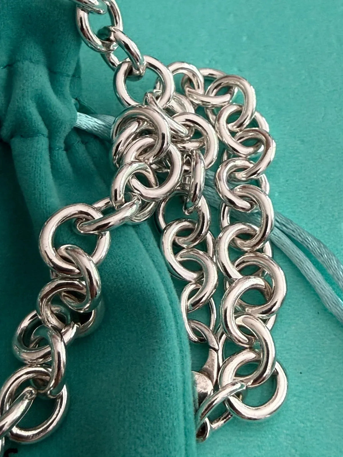 Tiffany & Co. Sterling Silver Heart Tag Choker Necklace – 16