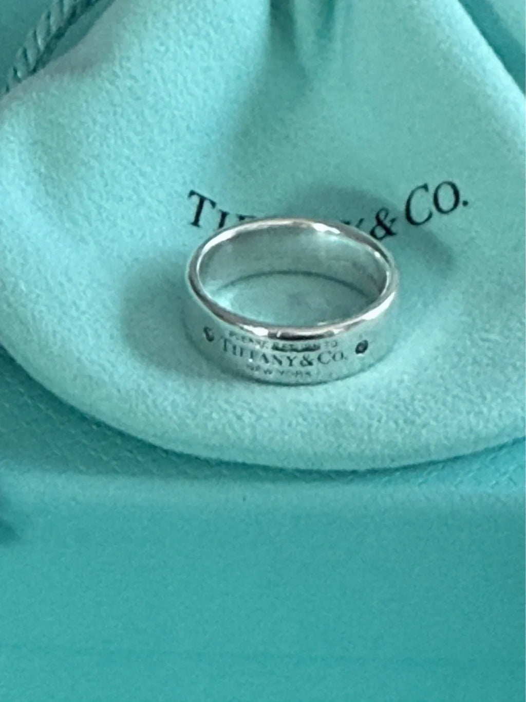Tiffany & Co Please Return To Tiffany Double Diamond Ring Size L 1/2