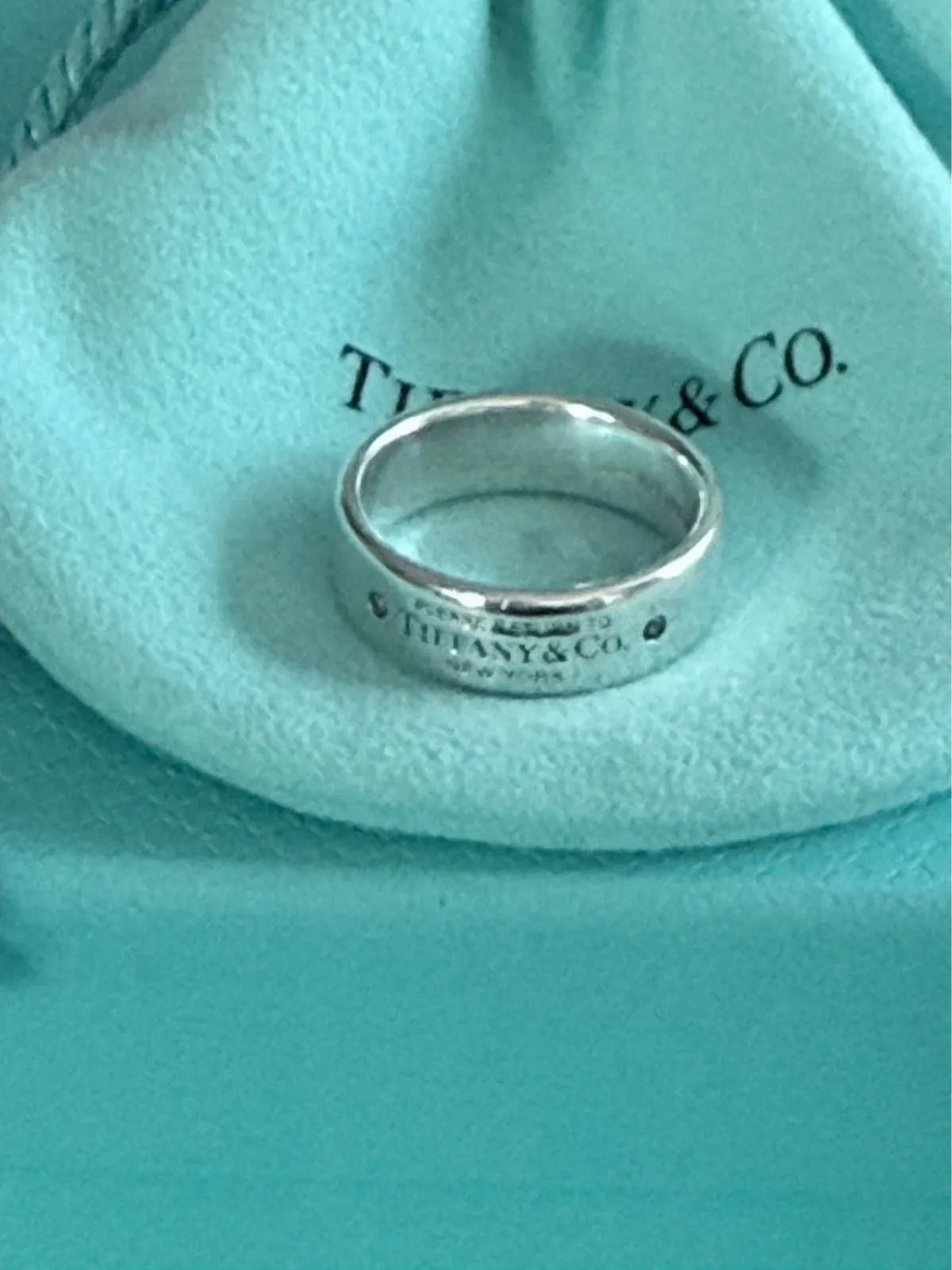 Tiffany & Co Please Return To Tiffany Double Diamond Ring Size L 1/2