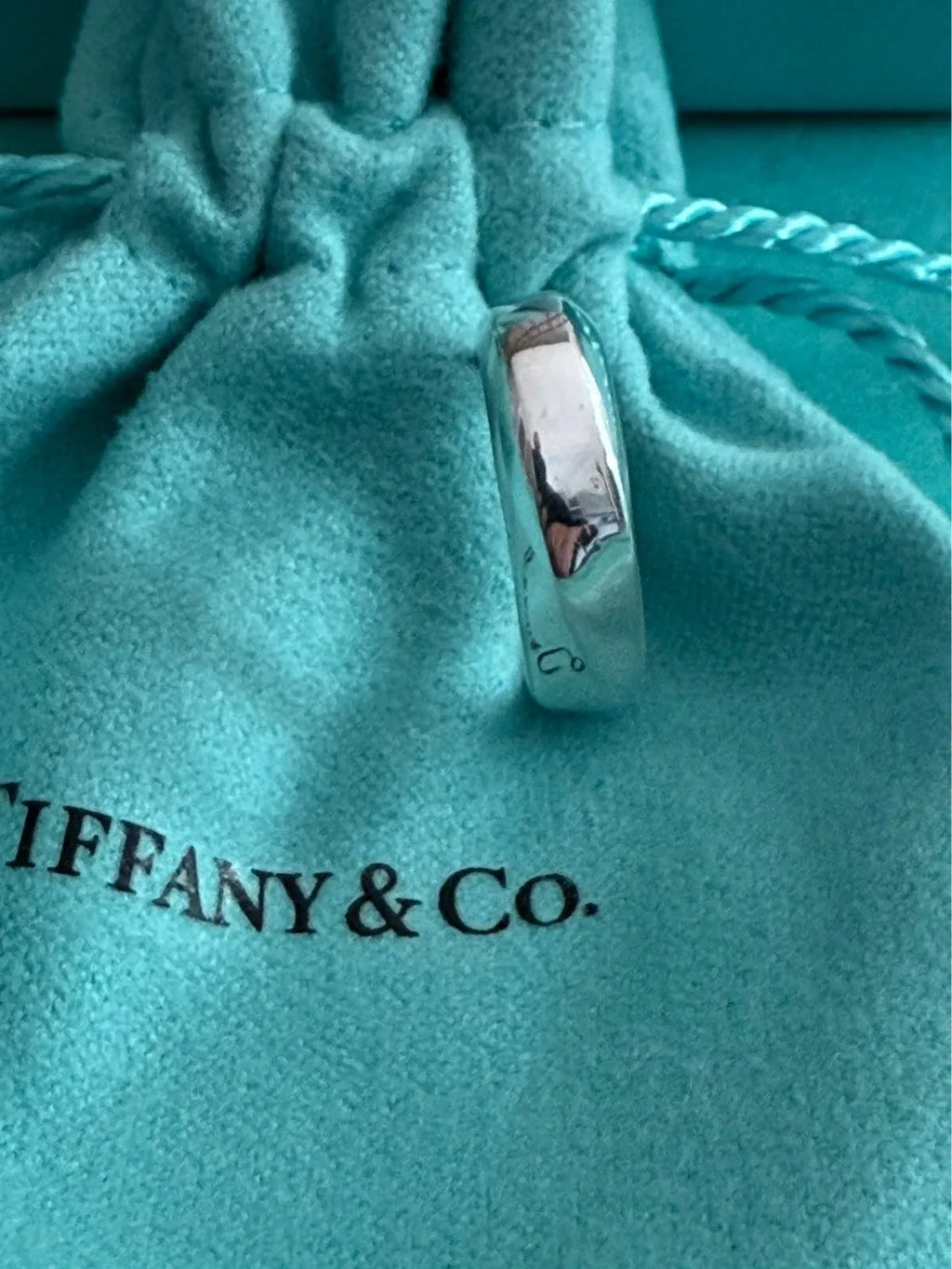 Tiffany & Co Sterling Silver Dome Twist Ring Size 15.3 mm / I½
