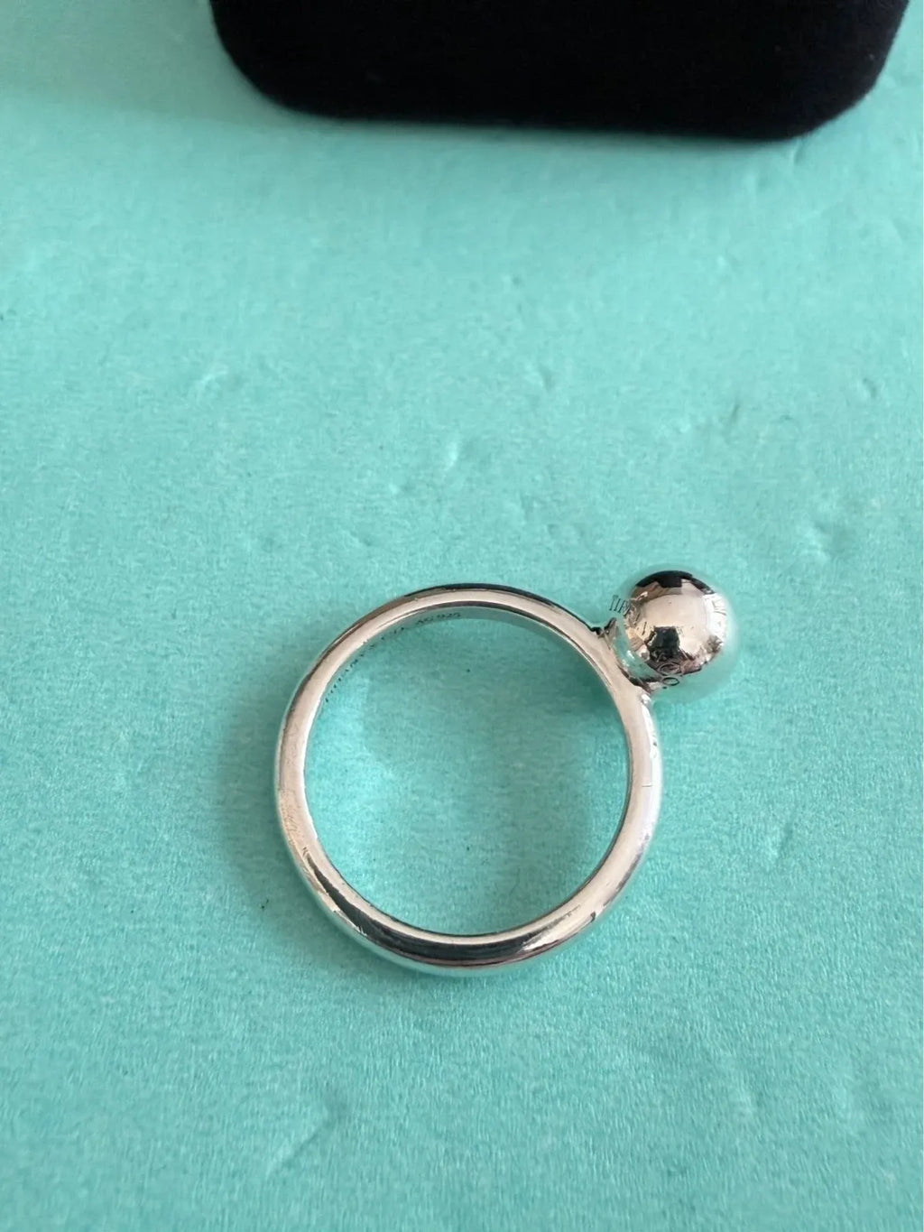 Tiffany & Co Sterling Silver 8mm Hardwear Ball Ring Size M
