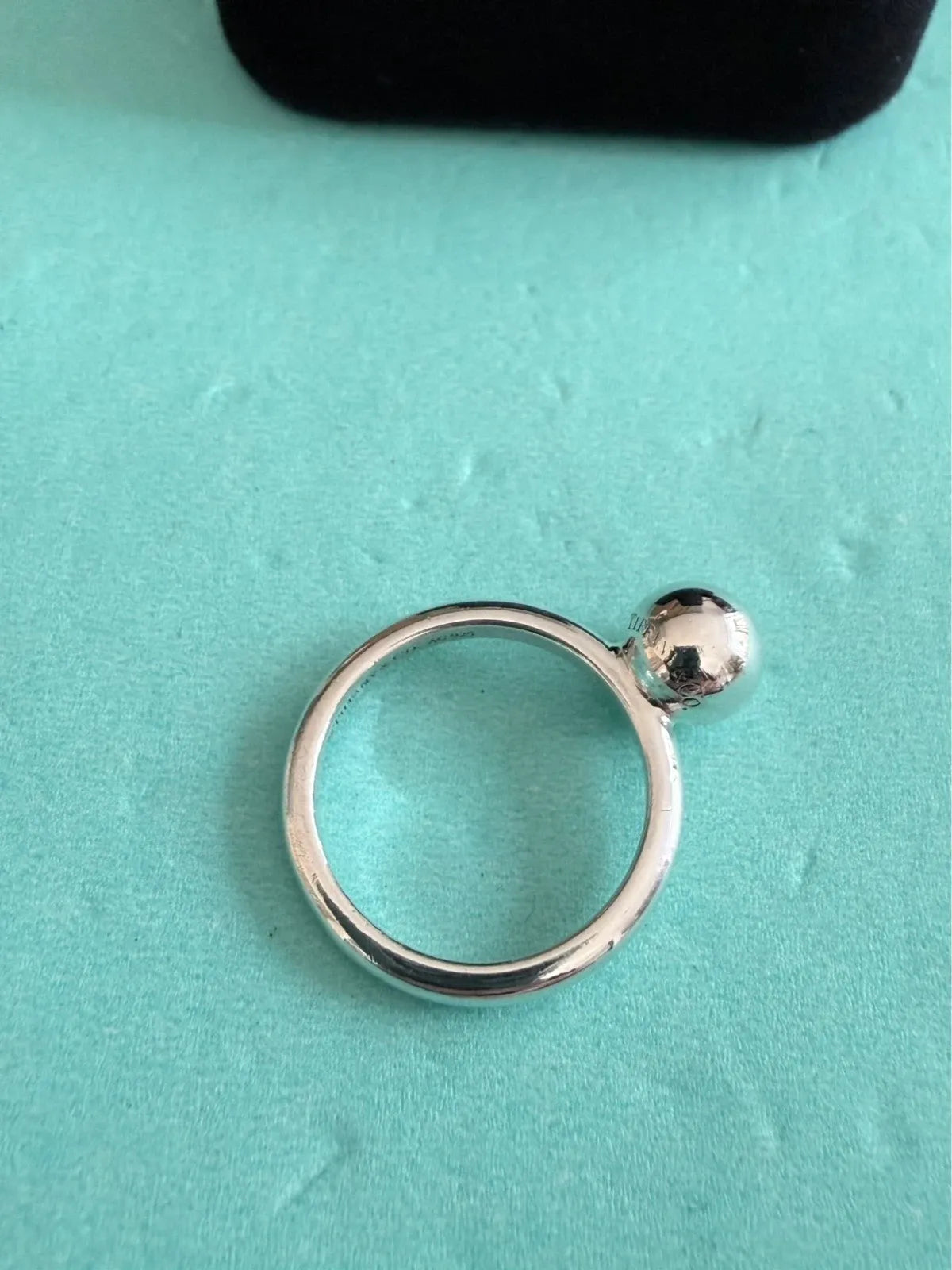 Tiffany & Co Sterling Silver 8mm Hardwear Ball Ring Size M