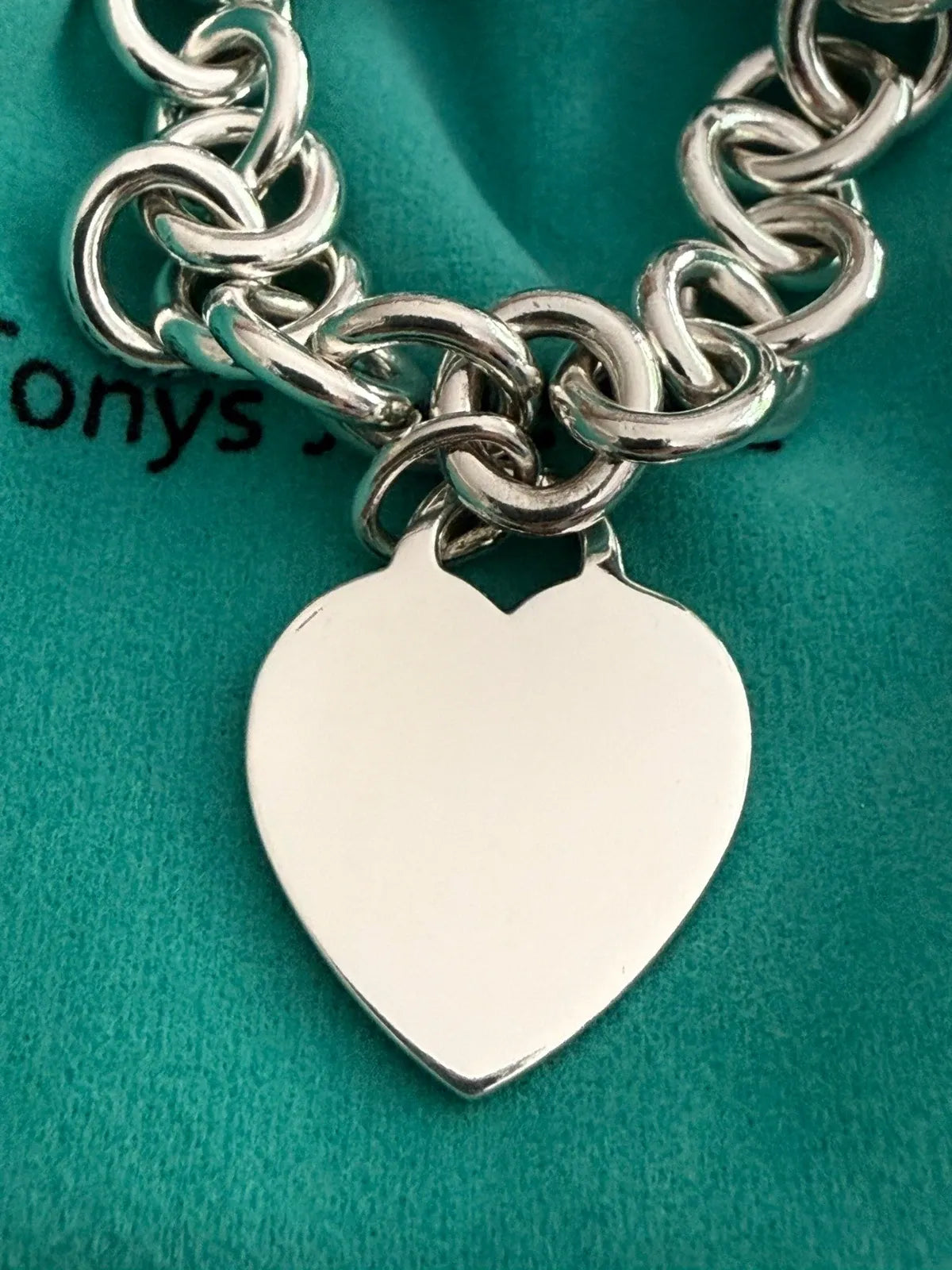 Tiffany & Co. Sterling Silver Heart Tag Choker Necklace – 16