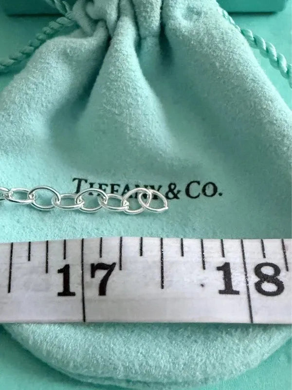 Tiffany & Co Sterling Silver Infinity Large Oval Link Necklace 17.5