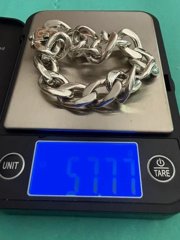 Sterling Silver Curb Link Bracelet – 8”
