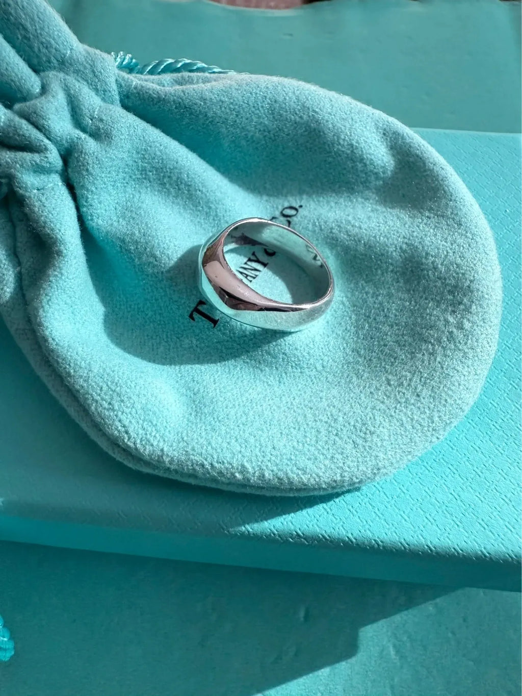 Tiffany & Co Sterling Silver Dome Twist Ring Size 15.3 mm / I½