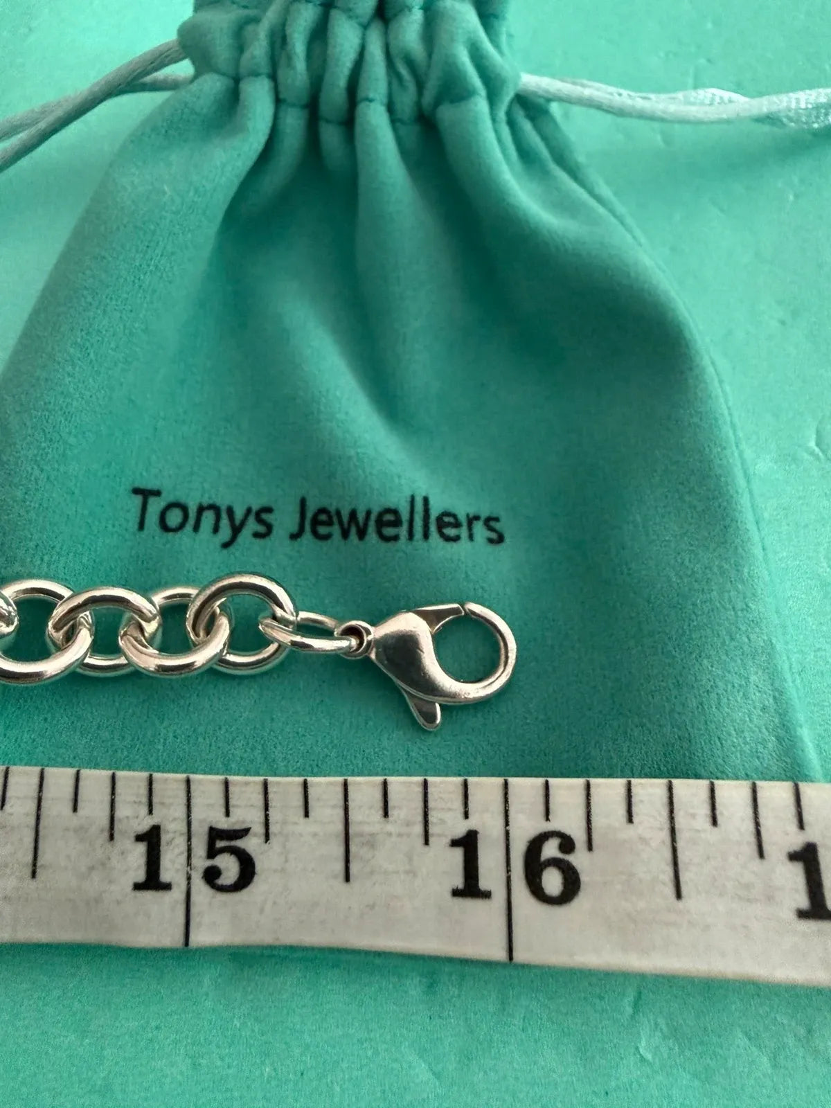 Tiffany & Co. Sterling Silver Heart Tag Choker Necklace – 16