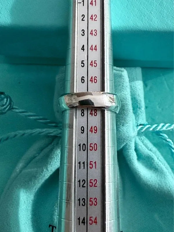 Tiffany & Co Sterling Silver Dome Twist Ring Size 15.3 mm / I½